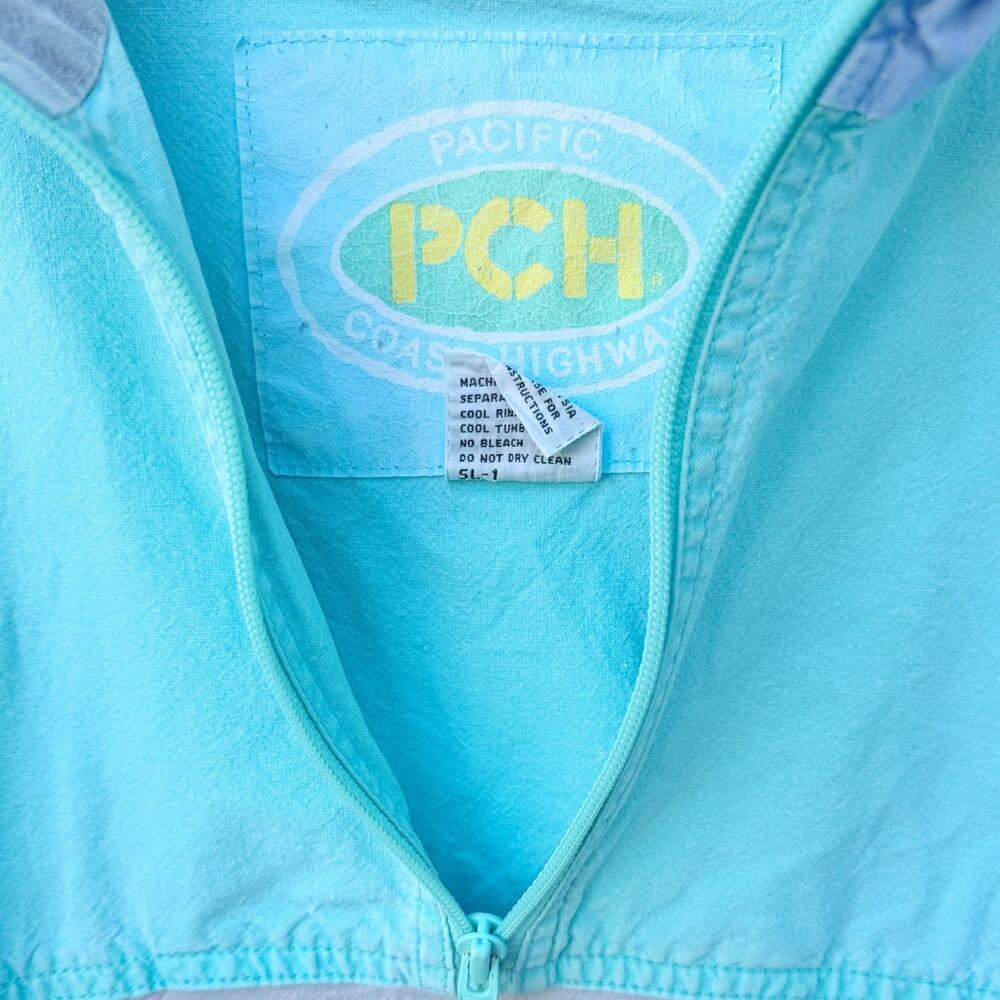 Pacific Trail Colorblock Jacket Mens Large Blue Green Vintage 90s Pullover - Picture 7 of 9